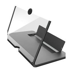 Lupa telefon 12" din PLASTIC / Ecran de marire a telefonului / Ecran 3D Suport pliabil NEGRU