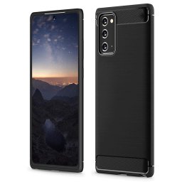 Husa Husa pentru Samsung Galaxy Note 20 / Note 20 5G - Techsuit Carbon Silicone - Black