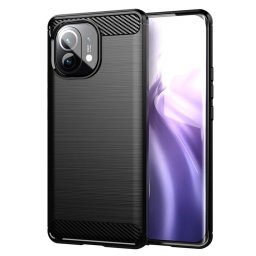 Husa Husa pentru Xiaomi Mi 11 Lite 4G / Mi 11 Lite 5G / 11 Lite 5G NE - Techsuit Carbon Silicone - Black