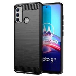 Husa Husa pentru Motorola Moto G60 - Techsuit Carbon Silicone - Black