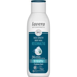 Lapte de corp sensitiv aloe vera bio si unt de shea bio, Lavera, 250 ml