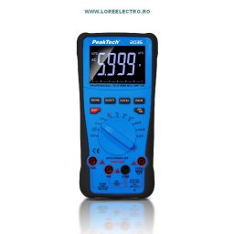 P2035 MULTIMETRU PROFESIONAL DIGITAL CU DISPLAY LCD, AUTO RANGE SI FUNCTIE TRUE RMS, USB PENTRU DESCARCARE DATE TENSIUNE MAX 1000V AC/DC, MAX.20 AC/DC, OHMETRU MAX. 60 MOhm, Frecventa, TEMPERATURA Max 1000C, Capacitate, PRODUCATOR PEAK TECH