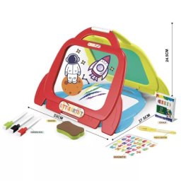 4 în 1 tablă de desen cu accesorii - 14 piese