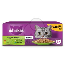 Hrană umedă Whiskas Selecție de pește și carne 40 x 85 g