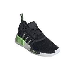 adidas Originals Kids NMD_R1 J (Big Kid) Core BlackLucid LimeFootwear White