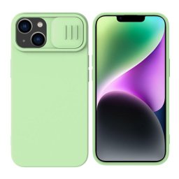 Husa Husa pentru iPhone 15 Plus - Nillkin CamShield Silky MagSafe Silicone - Mint Green
