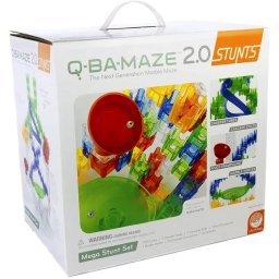 Q-BA-MAZE 2.0 Mega Stunt Set, joc de constructie cu bile, trambulina si vortex