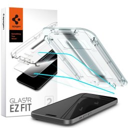 Folie de protecție iPhone 14 / 14 Pro / 15 / 16 Spigen Glas.TR EZ FIT, Set 2 bucăți Apple STICLĂ