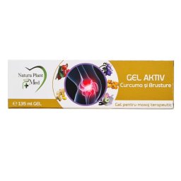 Gel Aktiv Curcuma si Brusture 135ml Natura Plant