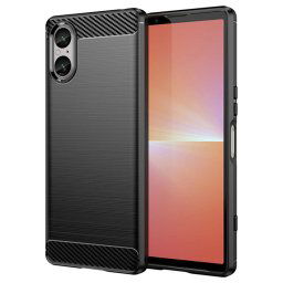 Husa Husa pentru Sony Xperia 5 V - Techsuit Carbon Silicone - Black