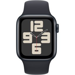 Ceas Smartwatch Apple Watch SE (2023), GPS + Cellular, 44mm Midnight Aluminum Case, Midnight Sport Band - M/L
