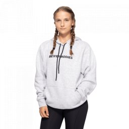 Better Bodies Women‘s Hoodie Logo Light Grey Melange L