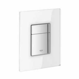 Clapeta de actionare Grohe Skate Cosmopolitan, Moon White, sticla alba