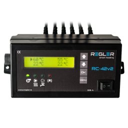 Controler centrala pe lemne REGLER RC 42v2 PID, comanda pompa IC, ACM si ventilator, optional termostat de ambient si senzor gaze arse