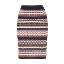 MISSONI Fusta Multicolor DS23WH1X-BK030J sm94v-chevron brown-gray-white