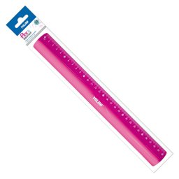 Rigla 30 cm flexibila Milan - roz