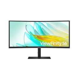 Monitor LED curbat Samsung ViewFinity S6 LS34C652UAUXEN, 34 inch, UWQHD, 100Hz, AMD FreeSync, HDR10, Incarcare USB-C, negru