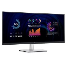 Monitor IPS LED Dell 34" P3424WE, WQHD (3440x1440), HDMI, DisplayPort, Ecran curbat, Negru/Argintiu