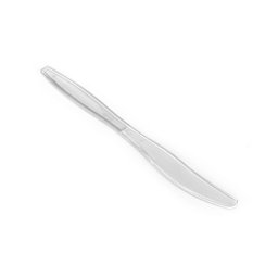 Set 100 cutite masa 19.6 cm, plastic reutilizabil, transparente