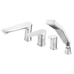 Baterie cu montaj pe cada cu 4 gauri Square crom