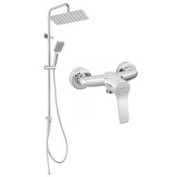 Set FERRO STRATOS 2in1: Baterie dus + WIZARD SQUARE PRO , ploaie, crom