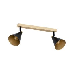 Spot LUCINDA 2xE14/7W/230V negru/auriu Argon 7147