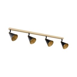 Spot LUCINDA 4xE14/7W/230V negru/auriu Argon 1805