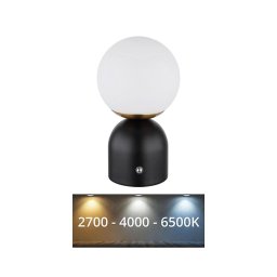 Globo 21006S - Lampă de birou LED tactilă JULSY, dimabilă, 2,5W, neagră
