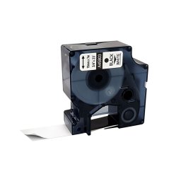 Etichete compatibile DYMO LabelManager 19 mm negru pe alb pentru depozitare, logistica si identificare vizibila S0720830
