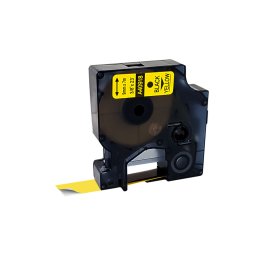 Etichete compatibile DYMO LabelManager 9 mm negru pe galben pentru avertizare, depozitare si identificare vizibila S0720730