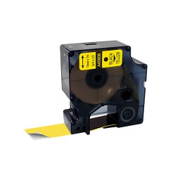 Etichete compatibile DYMO LabelManager 19 mm negru pe galben pentru inventar, rafturi si identificarea locatiilor S0720880