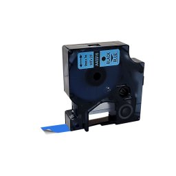 Etichete compatibile DYMO LabelManager 9 mm negru pe albastru pentru retelistica, rack-uri si infrastructura IT S0720710