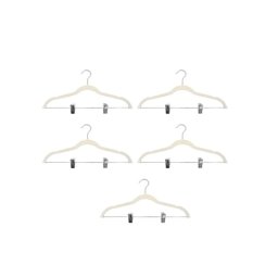 Set 5 umerase din plastic/metal,acoperite cu material catifelat, 42.50 x 22.50 x 0.5 cm
