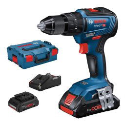 Masina de gaurit si insurubat 18V-55 albastru/negru L-BOXX 2x Li-Ion baterie 4.0Ah