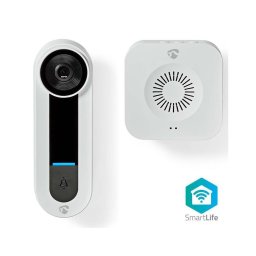 Nedis WIFICDP40CWT - Sonerie video wireless Full HD 1536p Wi-Fi IP65