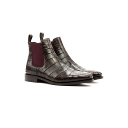 Ghete Gentlemen's Corner Dark Brown Alligator