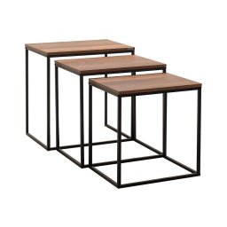 SET 3x măsuță de cafea maro