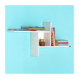 Poliță de perete lucioasă albă 50x100 cm