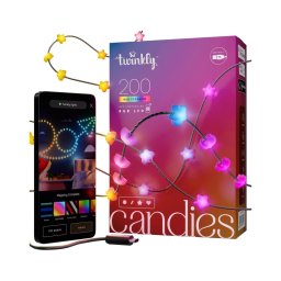 Twinkly TWKS200RGB-G - Ghirlandă LED RGB reglabilă 200 LED, 14 m, USB, Wi-Fi