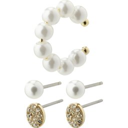 Pilgrim Set de bijuterii 'Beat' auriu / alb perlat
