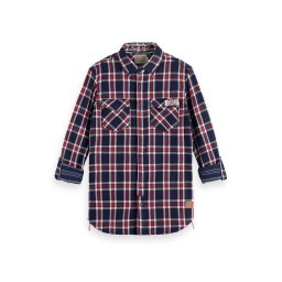 SCOTCH & SODA Cămaşă Archive Double Face Twill Check 174530 SC6788 red blue check