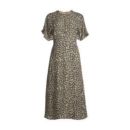 MICHAEL KORS Rochie Sat Mltclr Cheetah Drs MF381OIA8T 205 khaki/black