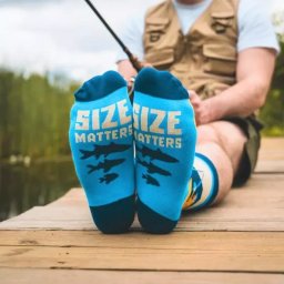 Sosete amuzante pentru pescari Size matters