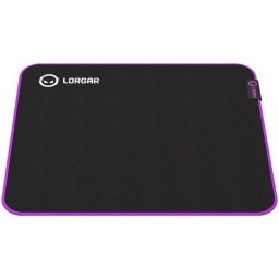 Mousepad gaming Lorgar Main 313 360x300, Negru/Mov