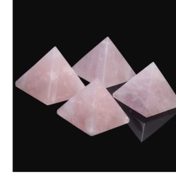 Piramida Cuart Roz Mineral Natural - 36-40x48-50x48-50 mm - 1 Buc
