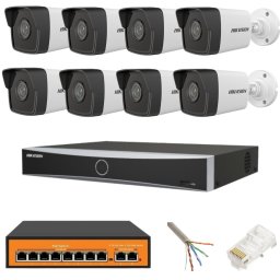 Sistem supraveghere Hikvision 8 camere IP 4MP IR 30m NVR 4K 8 canale 12MP AcuSense accesorii