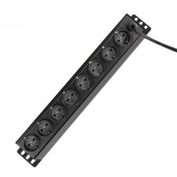 Prelungitor PDU 19" cu 8 x Schuko 2m + switch ON/OFF, Logilink PDU8D01