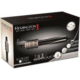 Perie cu aer cald Blow Dry and Style Caring 1200 W AS7700, 1200 W, 6 accesorii, Ionizare, Negru