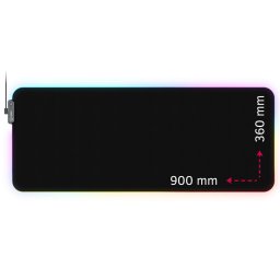 Mousepad Mousepad LRG-GMP919 – Negru – 900×360 mm – Suprafață netedă pentru mișcări rapide și precise