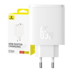Incarcator de retea Cube Pro 65W 2X Usb-C Usb-A - Alb